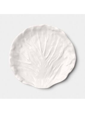 8.75" Stoneware Radicchio Salad Plate White - Threshold